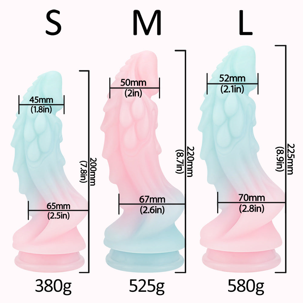 Glow-in-the-Dark Colorful Dildo — Strong Suction Cup | Free Shipping