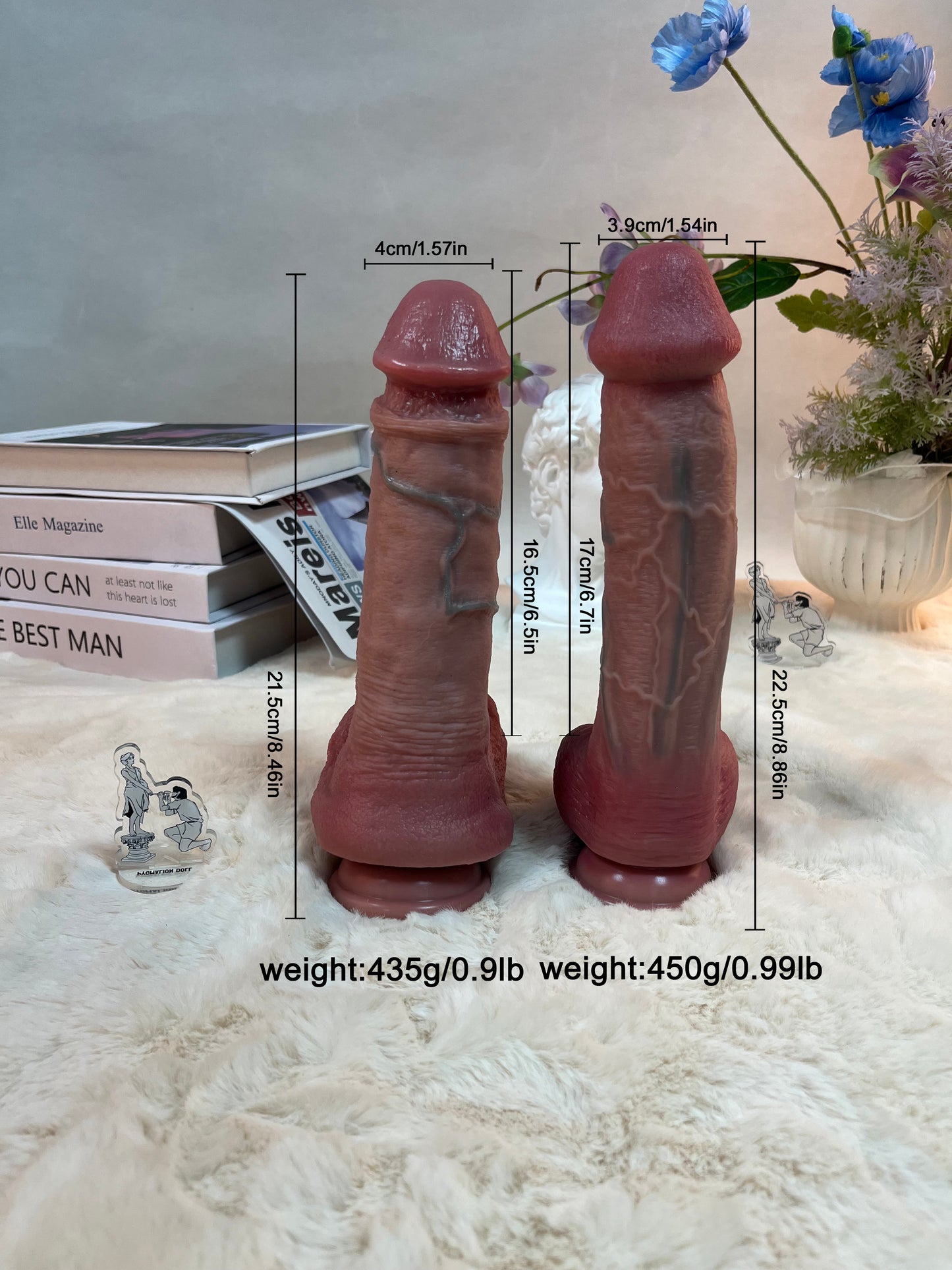 450g/0.99lb Premium Silicone Dildo with Heating, Vibration & Auto Thrusting