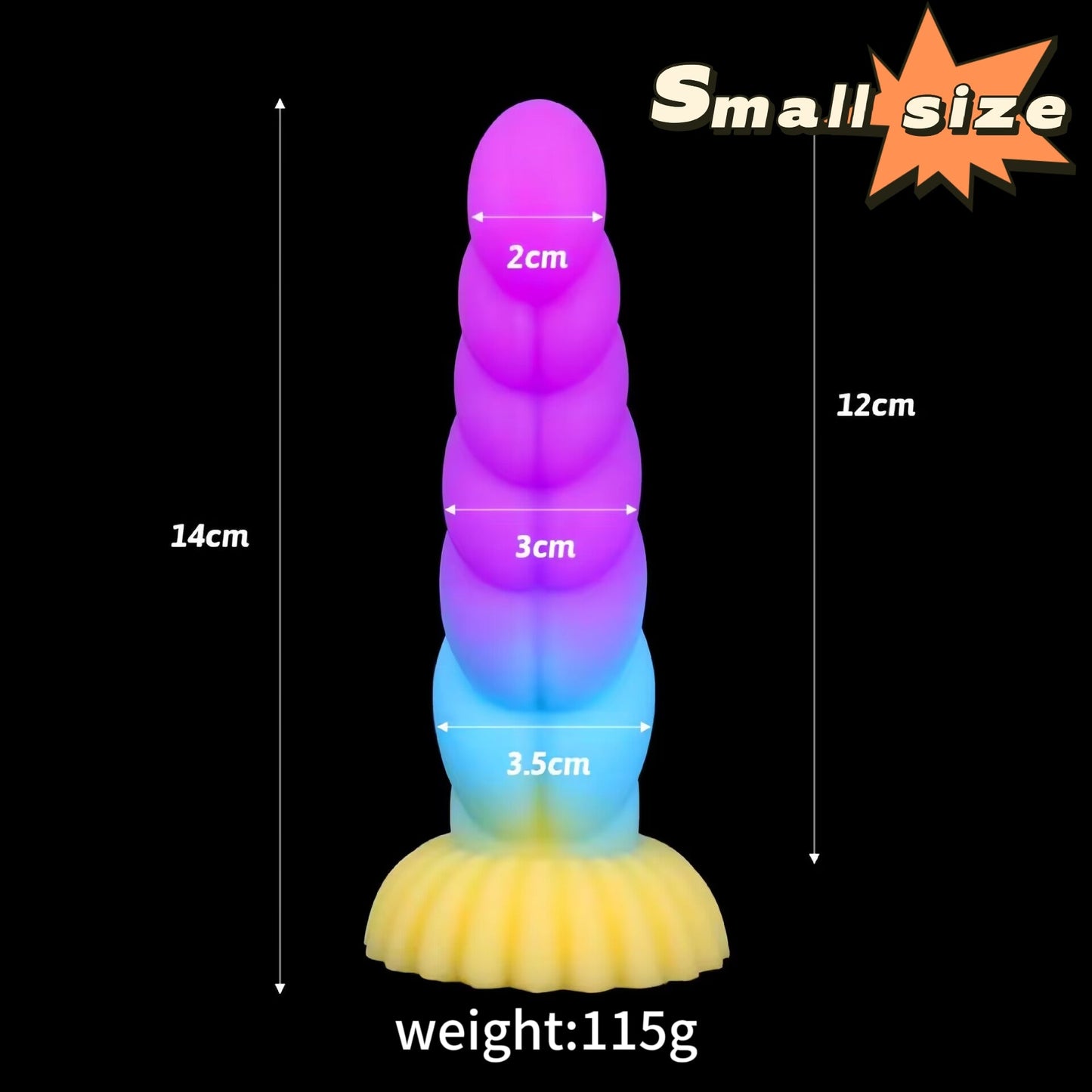 Glow-in-the-Dark Dildo — Powerful Suction Cup | Free Shipping