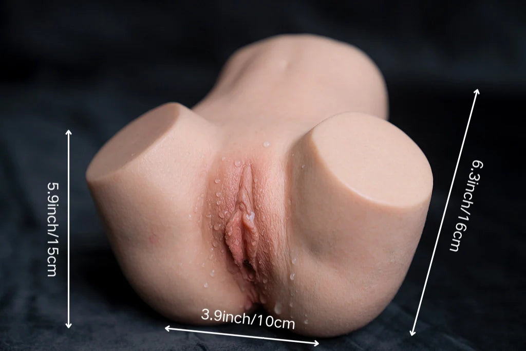 Kostenloser Versand | 1,1 kg/2,4 lb medizinische Silikon-Taschenvagina & -Anus – ultrarealistische Hautstruktur, kompakt und reisefreundlich