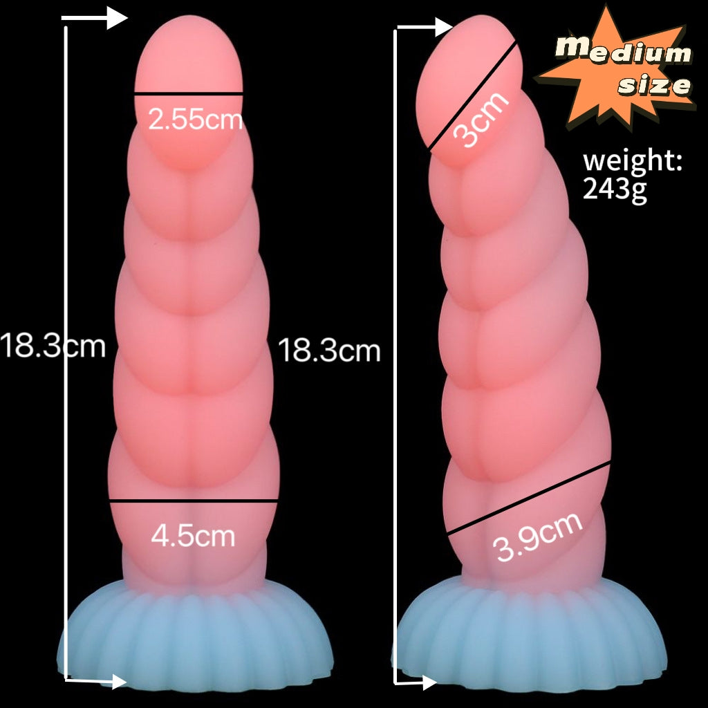 Glow-in-the-Dark Dildo — Powerful Suction Cup | Free Shipping