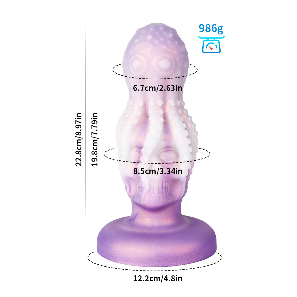 Analplug in Form eines Oktopusschädels 