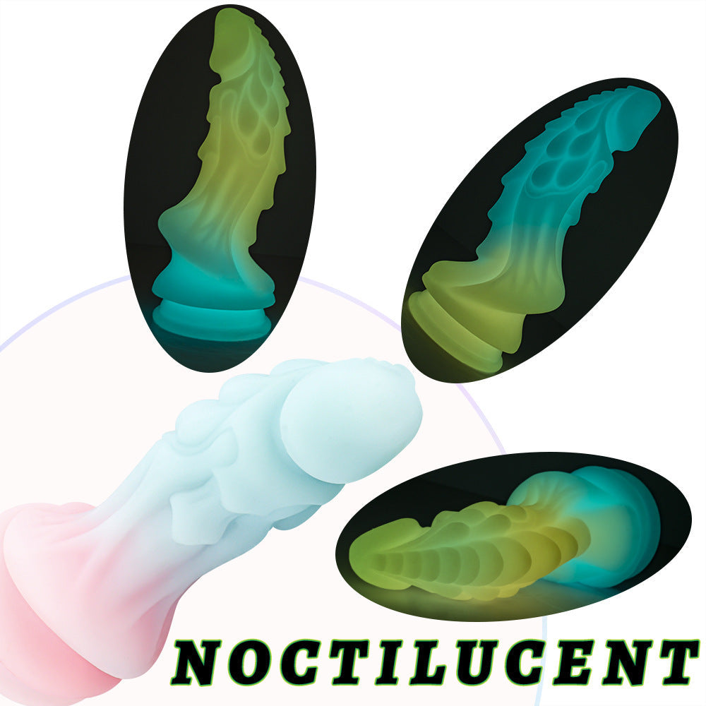 Glow-in-the-Dark Colorful Dildo — Strong Suction Cup | Free Shipping