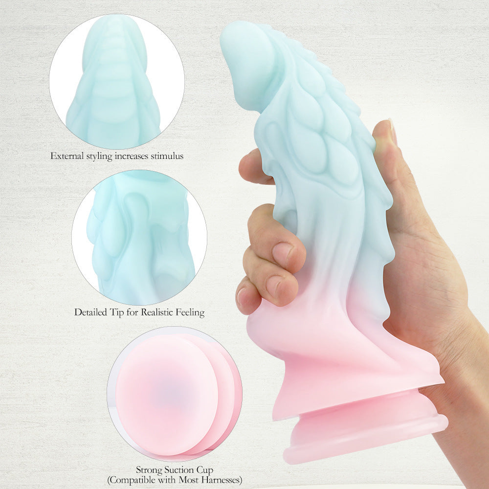 Glow-in-the-Dark Colorful Dildo — Strong Suction Cup | Free Shipping