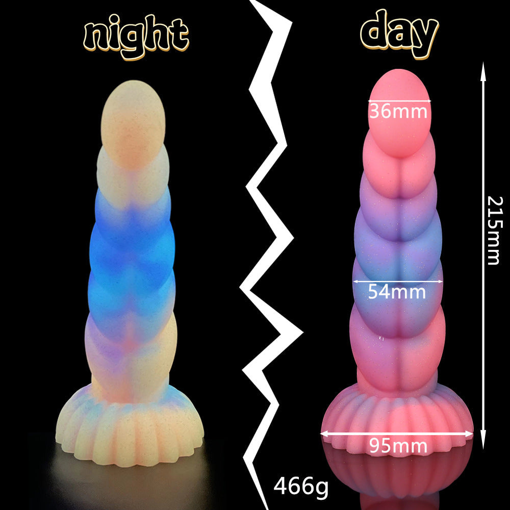 Kostenloser Versand | Bunter, nachleuchtender Dildo mit starkem Saugnapf, Sexspielzeug für Frauen
