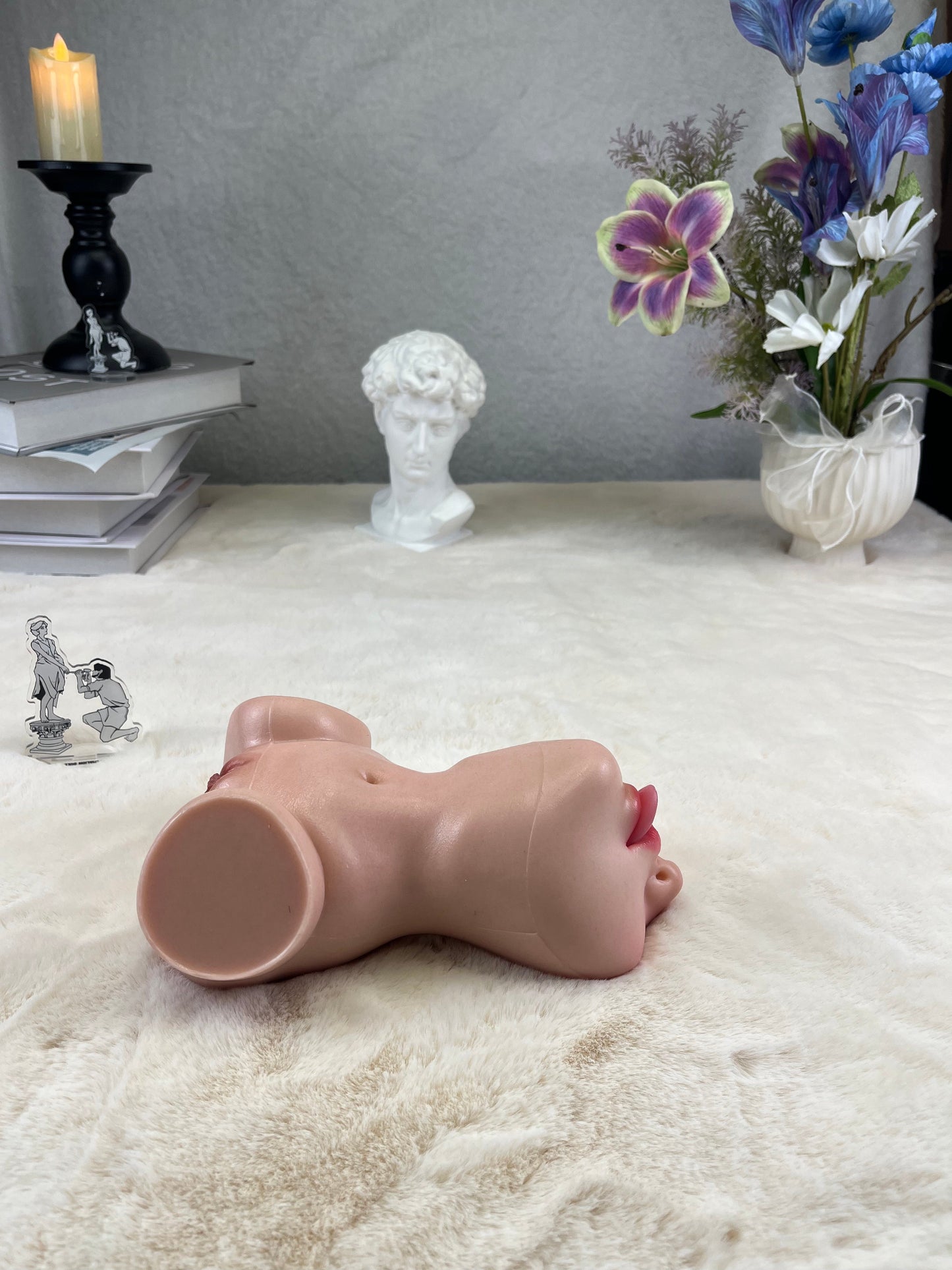 送料無料丨1.4kg/3.1ポンド プラチナシリコン製ポケットプレジャーデバイス デュアル開口部 – 超リアルな肌触り、コンパクト＆目立たない