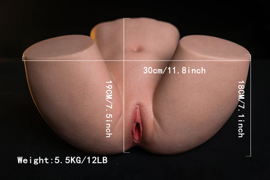 Free Shipping丨5.5kg/12lb Medical-Grade Silicone Pocket Vagina & Anus – Ultra-Soft, Ultra-Realistic Skin Texture
