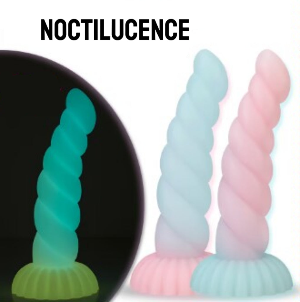 Glow-in-the-Dark Colorful Dildo — Strong Suction Cup | Free Shipping