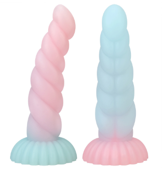 Glow-in-the-Dark Colorful Dildo — Strong Suction Cup | Free Shipping