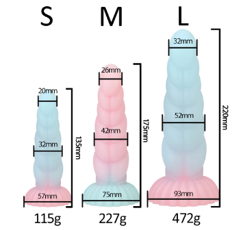 Glow-in-the-Dark Colorful Dildo — Strong Suction Cup | Free Shipping