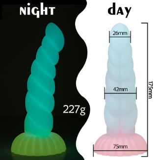 Glow-in-the-Dark Colorful Dildo — Strong Suction Cup | Free Shipping