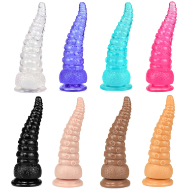 Colorful Suction Dildo — Realistic Design | Free Shipping